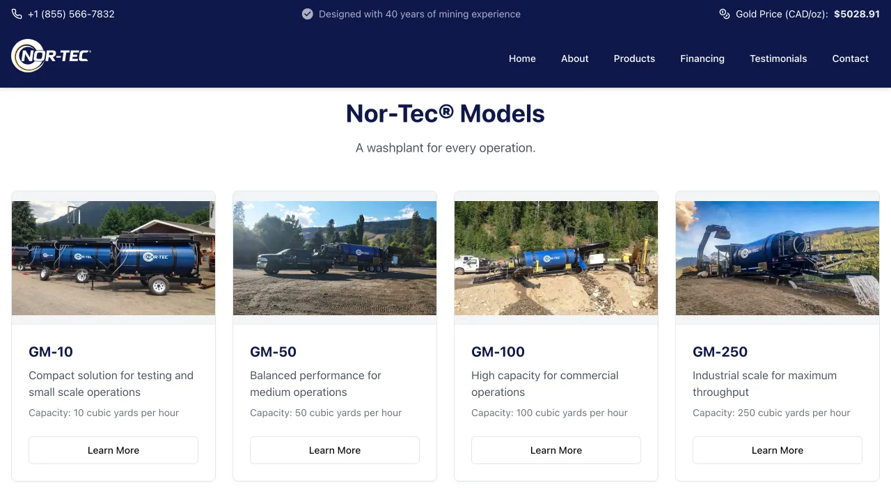 Manufacturing Business Website